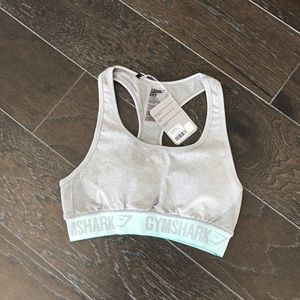 Gymshark Flex Sports Bra Grey/ Pale Turquoise